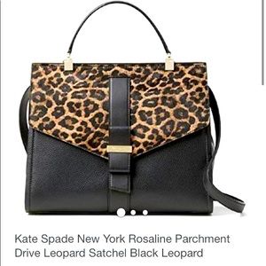 Kate Spade Rosaline Parchment Leopard Satchel